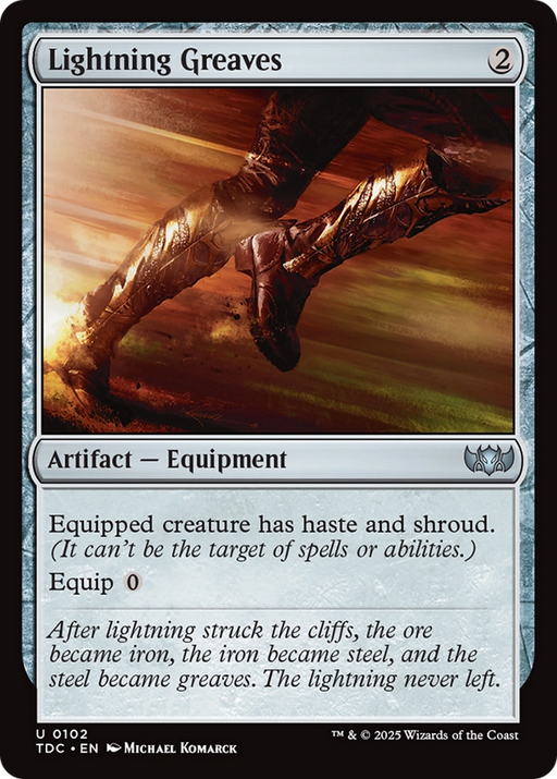 Lightning Greaves (TDC-102) [Commander: Tarkir: Dragonstorm] MTG Single Wizards of the Coast
