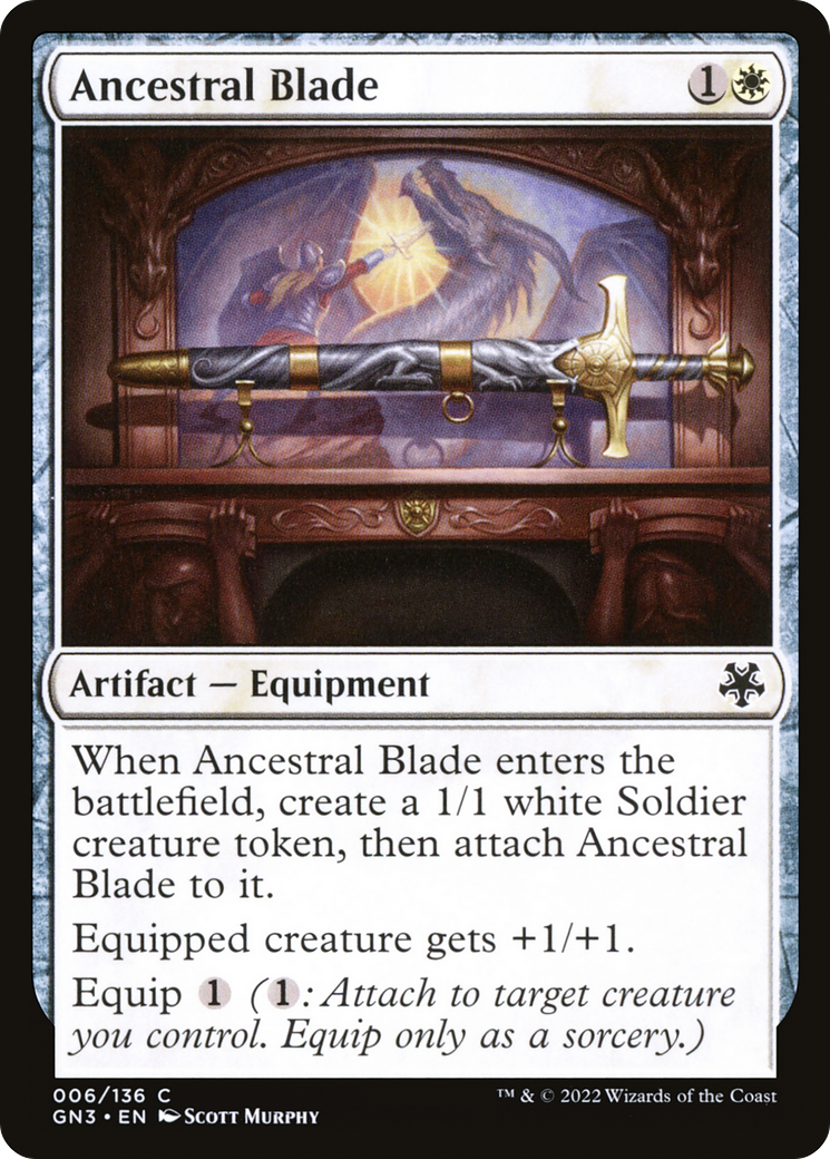 Ancestral Blade (GN3-006) [Misc] Game Night: Free-for-All MTG Single Wizards of the Coast