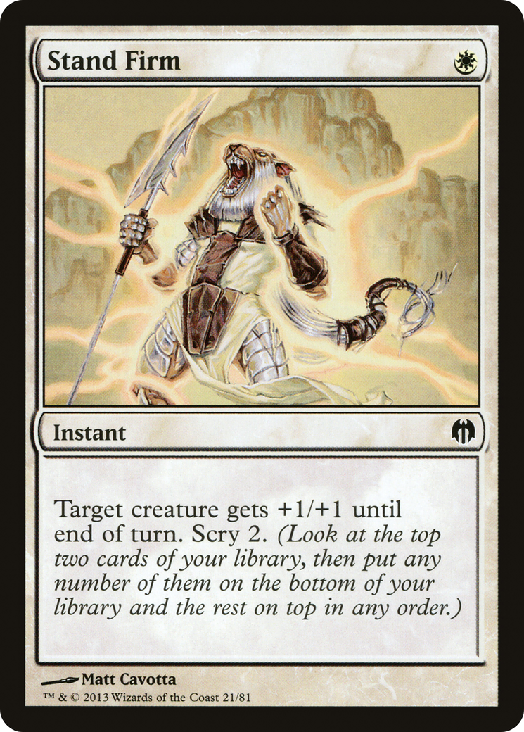 Stand Firm (DDL-021) [Misc] Duel Decks: Heroes vs. Monsters MTG Single Wizards of the Coast