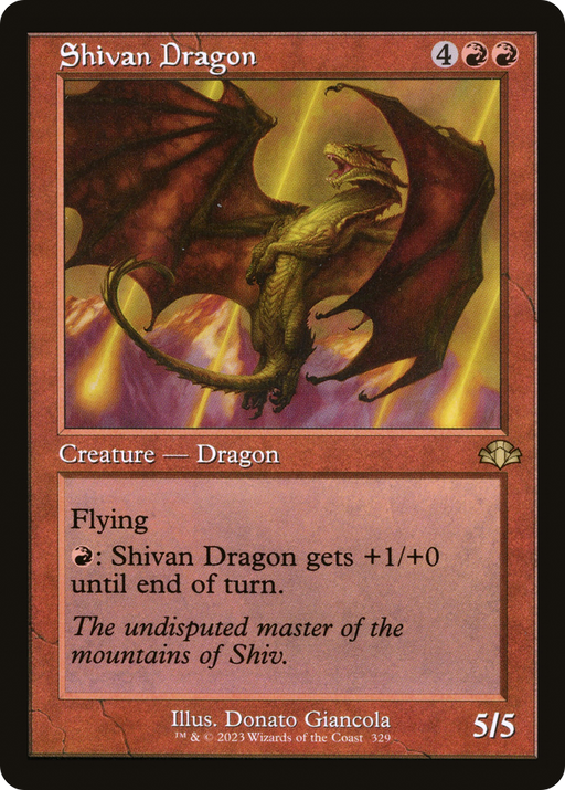 Shivan Dragon (DMR-329) [Dominaria Remastered] Foil MTG Single Wizards of the Coast