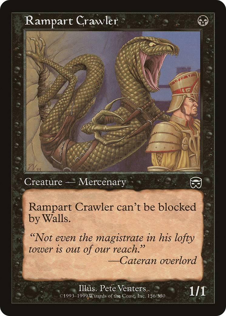 Rampart Crawler (MMQ-156) [Mercadian Masques] Foil MTG Single Wizards of the Coast