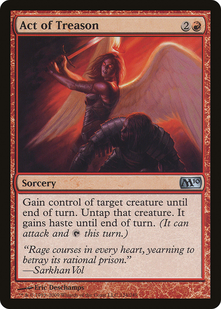 Act of Treason (M10-124) [Magic 2010] Foil MTG Single Wizards of the Coast