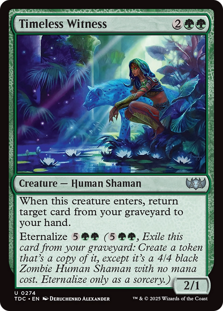Timeless Witness (TDC-274) [Commander: Tarkir: Dragonstorm] MTG Single Wizards of the Coast