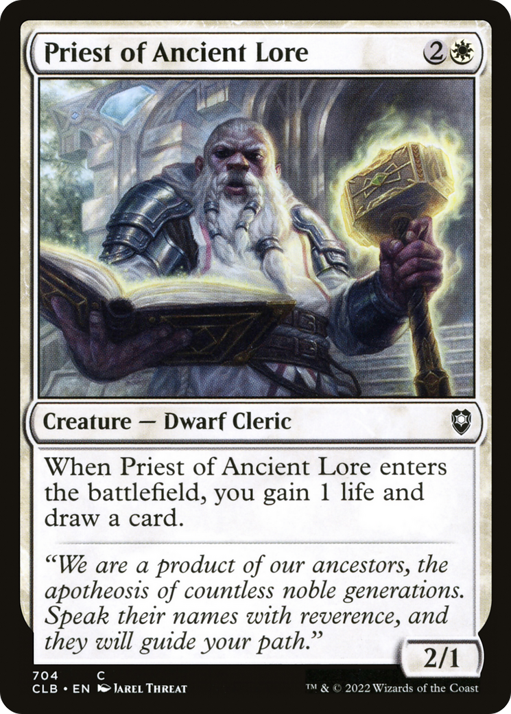 Priest of Ancient Lore (CLB-704) [Commander Legends: Battle for Baldur's Gate] MTG Single Wizards of the Coast