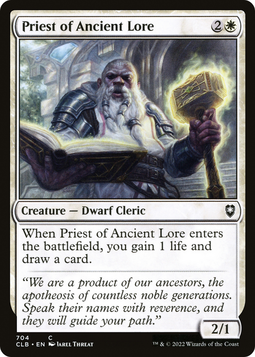 Priest of Ancient Lore (CLB-704) [Commander Legends: Battle for Baldur's Gate] MTG Single Wizards of the Coast