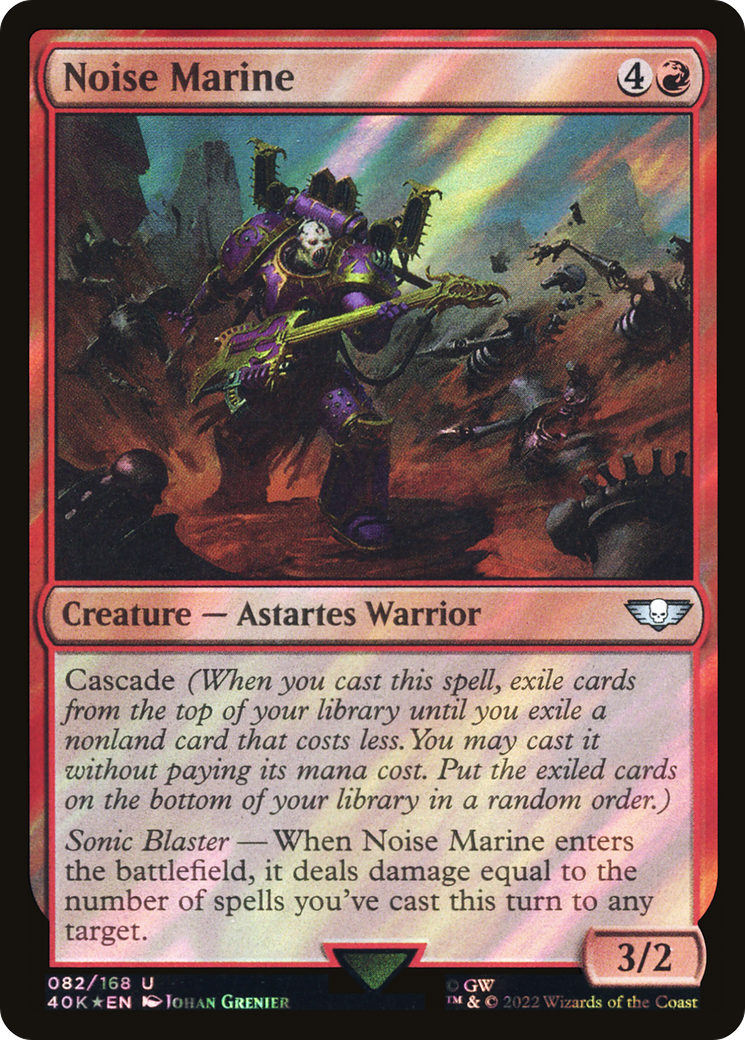 Noise Marine (40K-82★) [Warhammer 40,000 Commander] Foil MTG Single Wizards of the Coast