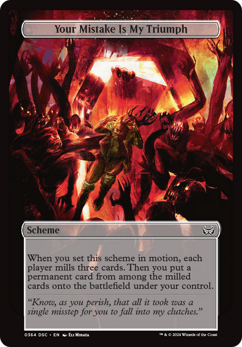 Your Mistake Is My Triumph (Full Art) (A:DSC-364) [Duskmourn: House of Horror Commander] MTG Single Wizards of the Coast
