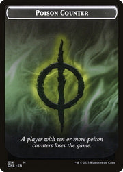 Phyrexian Goblin // Poison Counter Double-Sided Token [Tokens] Phyrexia: All Will Be One Tokens MTG Single Magic: The Gathering
