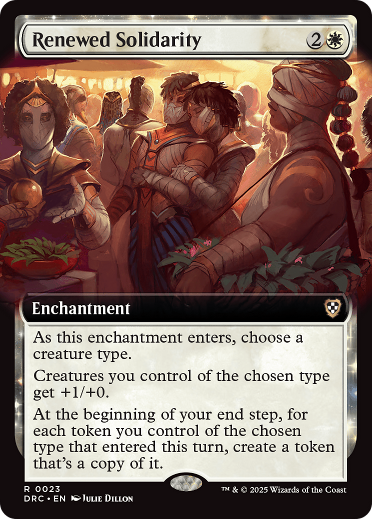 Renewed Solidarity (DRC-023) [Aetherdrift Commander] (Extended Art) MTG Single Wizards of the Coast