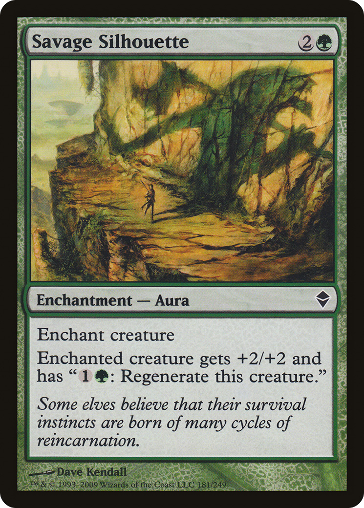 Savage Silhouette (ZEN-181) [Zendikar] Foil MTG Single Wizards of the Coast