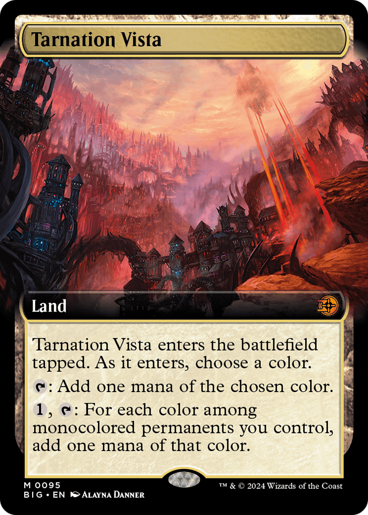 Tarnation Vista (BIG-095) [The Big Score] (Extended Art) Foil MTG Single Wizards of the Coast