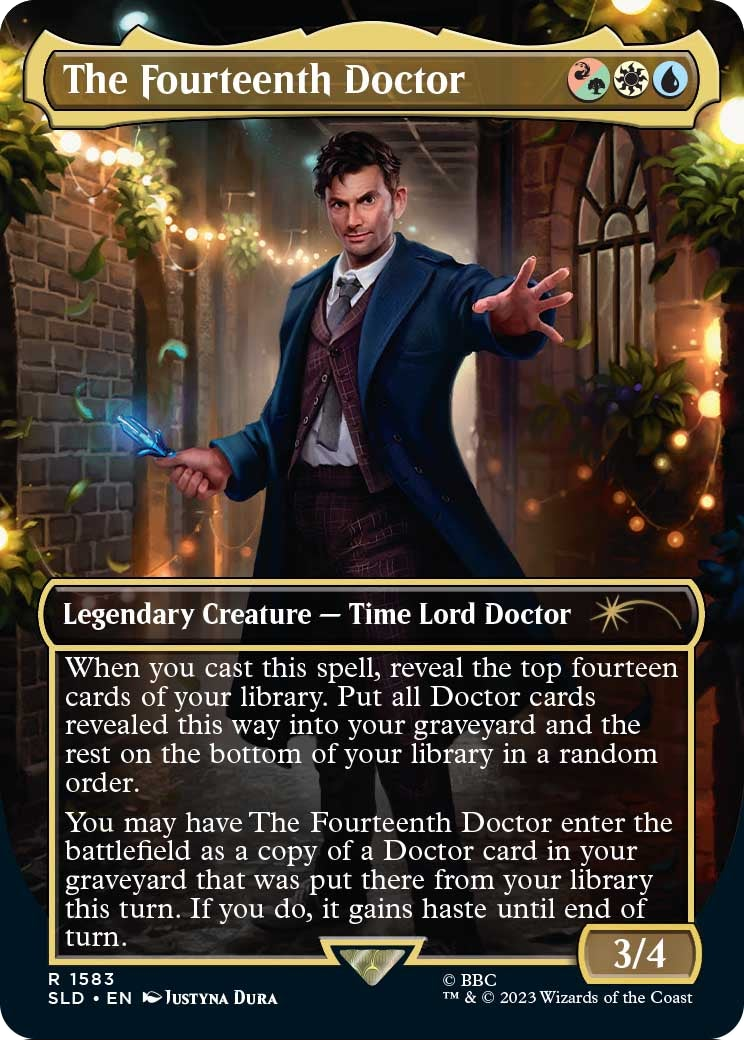 The Fourteenth Doctor (SLD-1583) [Secret Lair] Drop (Borderless) Foil MTG Single Wizards of the Coast