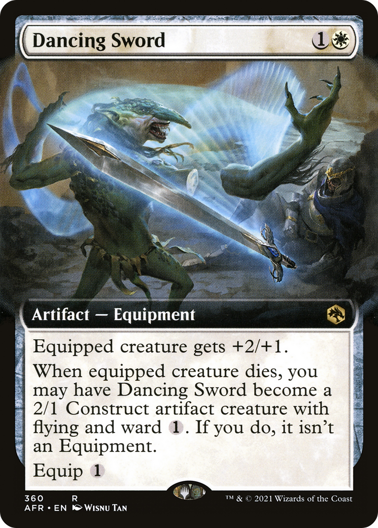 Dancing Sword (AFR-360) [Adventures in the Forgotten Realms] (Extended Art) Foil MTG Single Wizards of the Coast