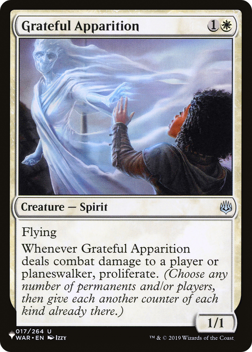 Grateful Apparition (LIST-WAR-17) [Mystery Booster] The List MTG Single Wizards of the Coast