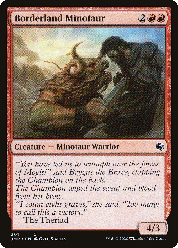 Borderland Minotaur (JMP-301) [Jumpstart] MTG Single Wizards of the Coast