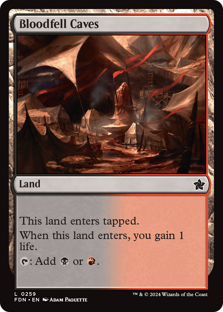 Bloodfell Caves (FDN-259) [Foundations] MTG Single Wizards of the Coast