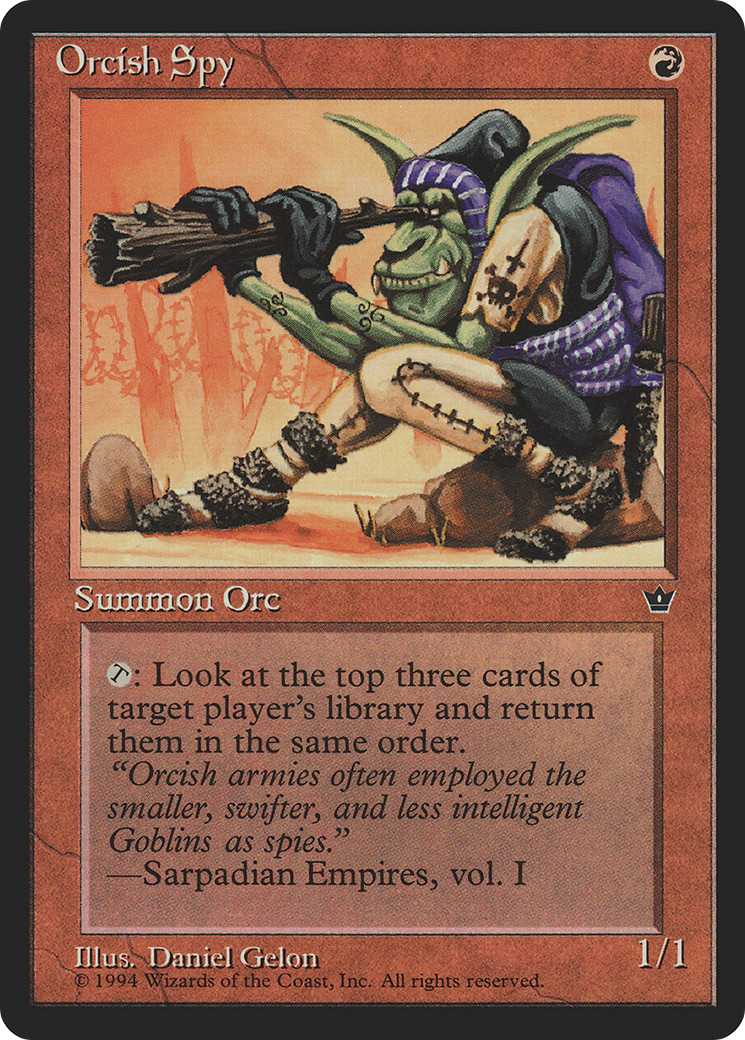 Orcish Spy (FEM-61B) [Fallen Empires] MTG Single Wizards of the Coast