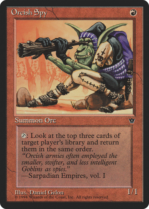 Orcish Spy (FEM-61B) [Fallen Empires] MTG Single Wizards of the Coast