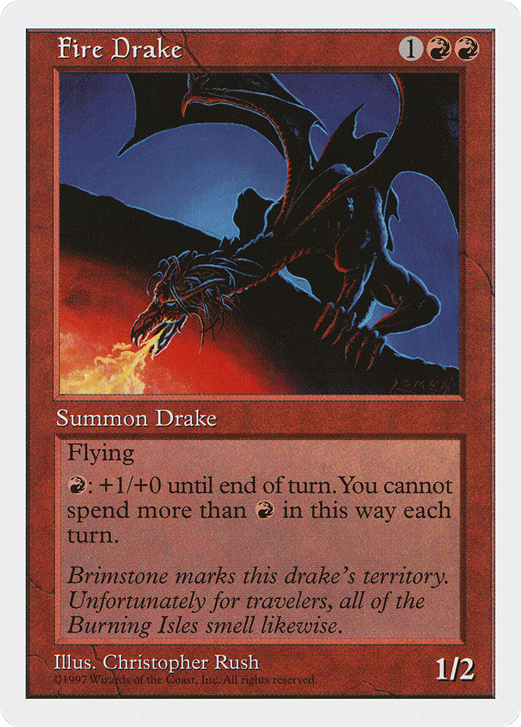 Fire Drake (5ED-226) [Fifth Edition] MTG Single Wizards of the Coast