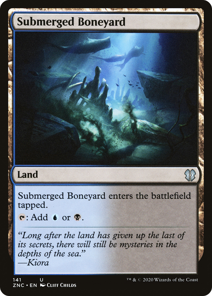 Submerged Boneyard (ZNC-141) [Zendikar Rising Commander] MTG Single Wizards of the Coast