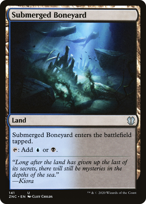 Submerged Boneyard (ZNC-141) [Zendikar Rising Commander] MTG Single Wizards of the Coast