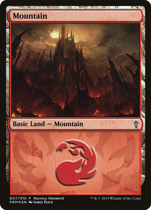 Mountain - Gruul (B07) (LARP-007) [Misc] RNA Ravnica Weekend Foil MTG Single Wizards of the Coast