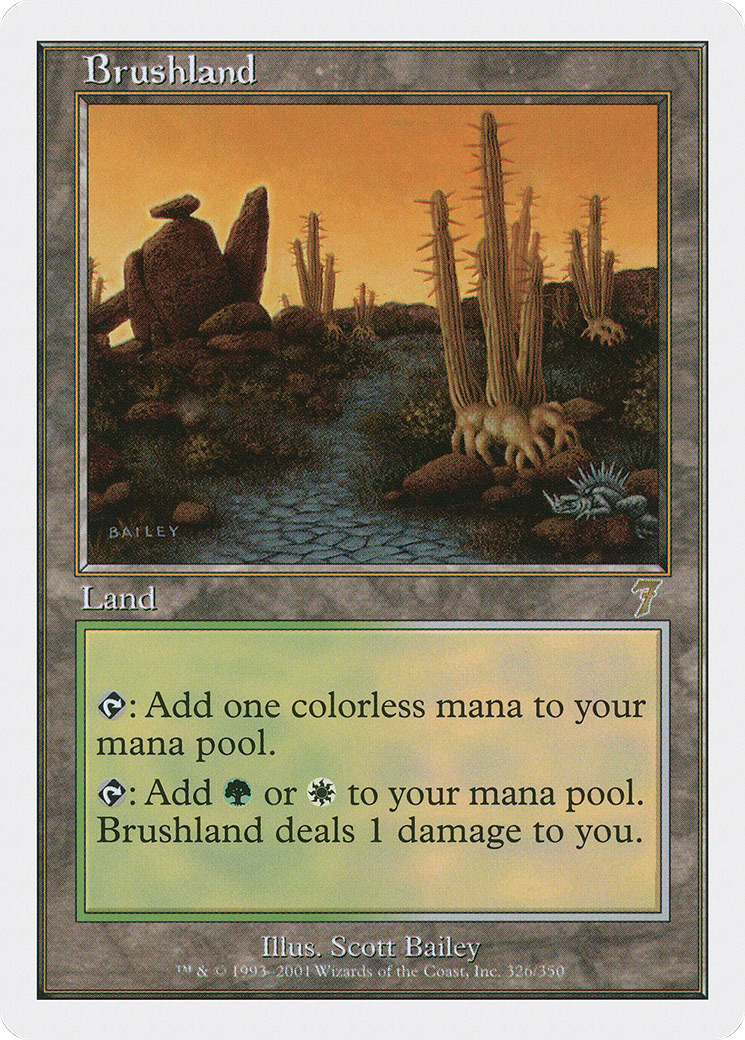 Brushland (7ED-326) [7th Edition] Foil MTG Single Wizards of the Coast