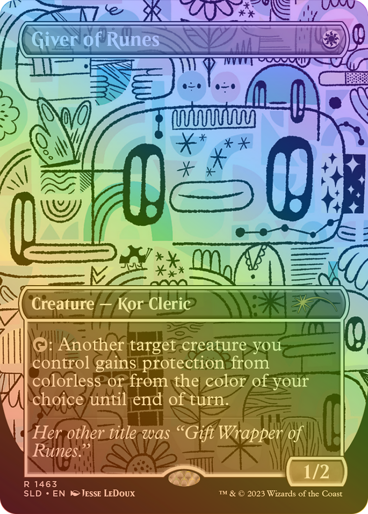 Giver of Runes (Rainbow Foil) (SLD-1463) [Secret Lair] Drop (Borderless) Foil MTG Single Wizards of the Coast