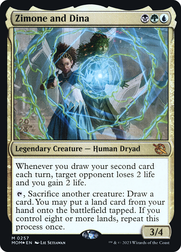 Zimone and Dina (PRE-257) [March of the Machine Promos] Foil MTG Single Wizards of the Coast