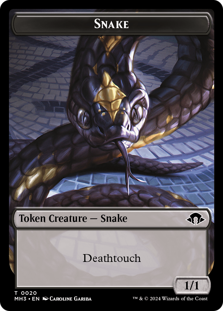 Snake // Energy Reserve Double-Sided Token [Tokens] Modern Horizons 3 Tokens MTG Single Magic: The Gathering