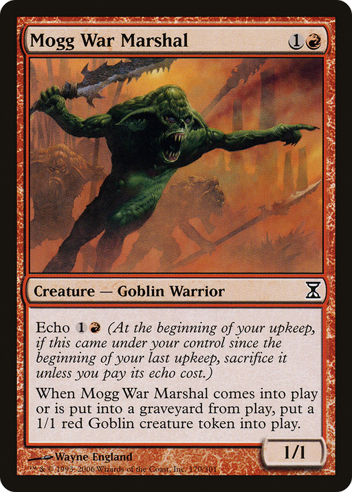 Mogg War Marshal (TSP-170) [Time Spiral] Foil MTG Single Wizards of the Coast