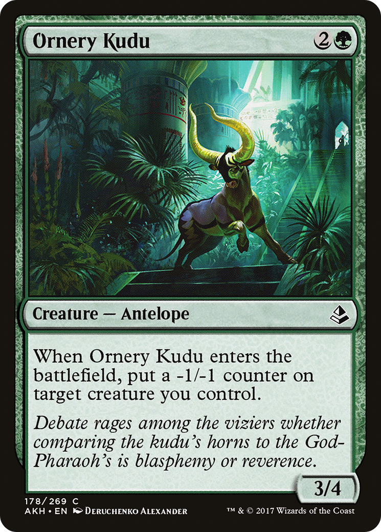 Ornery Kudu (AKH-178) [Amonkhet] MTG Single Wizards of the Coast