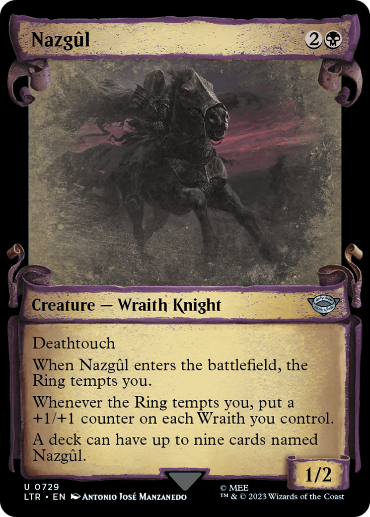 Nazgul (0729) (Showcase Scrolls) (LTR-729) [The Lord of the Rings: Tales of Middle-earth] (Showcase) MTG Single Wizards of the Coast