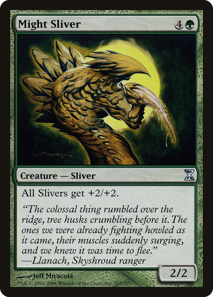 Might Sliver (TSP-205) [Time Spiral] Foil MTG Single Wizards of the Coast