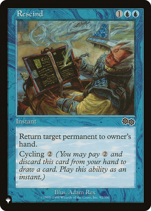 Rescind (LIST-USG-92) [Mystery Booster] The List MTG Single Wizards of the Coast