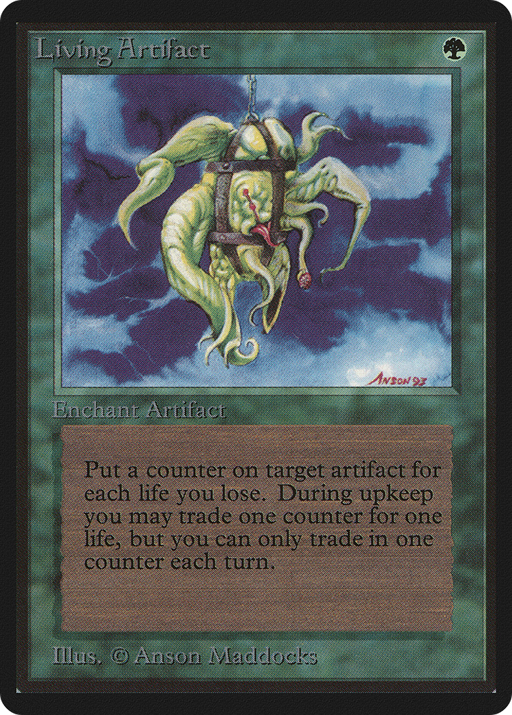 Living Artifact (LEB-) [Oldschool] Limited Edition Beta MTG Single Wizards of the Coast
