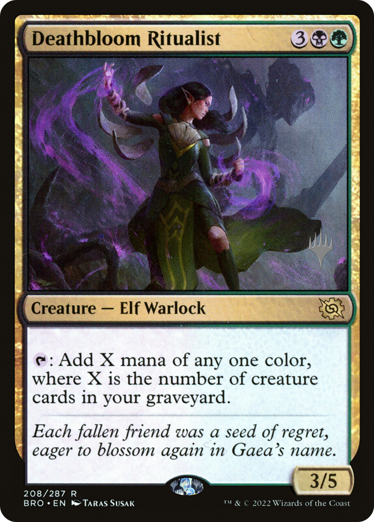 Deathbloom Ritualist (PPBRO-208P) [The Brothers' War Promos] Foil MTG Single Wizards of the Coast