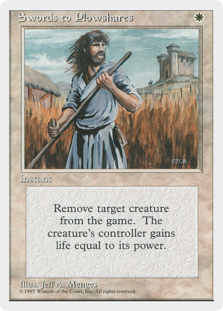 Swords to Plowshares (4ED-052) [Fourth Edition] MTG Single Wizards of the Coast