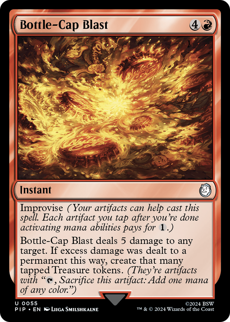 Bottle-Cap Blast (PIP-055) [Fallout] Foil MTG Single Wizards of the Coast