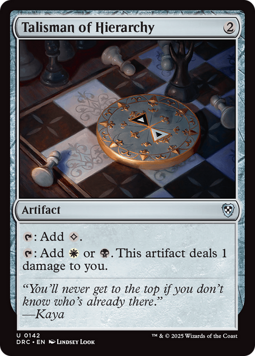 Talisman of Hierarchy (DRC-142) [Commander: Aetherdrift] MTG Single Wizards of the Coast