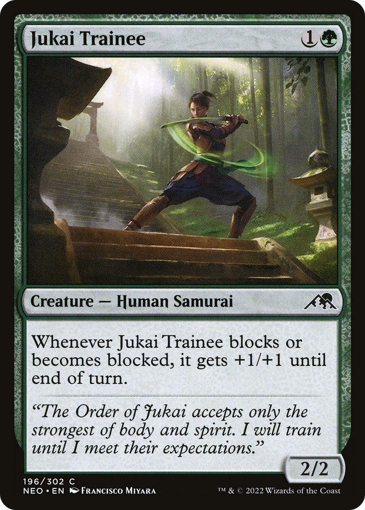 Jukai Trainee (NEO-196) [Kamigawa: Neon Dynasty] Foil MTG Single Wizards of the Coast