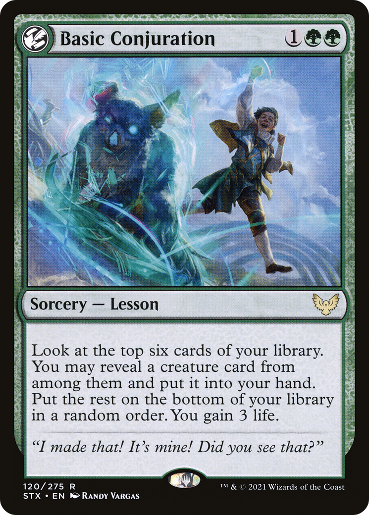Basic Conjuration (STX-120) [Strixhaven: School of Mages] Foil MTG Single Wizards of the Coast