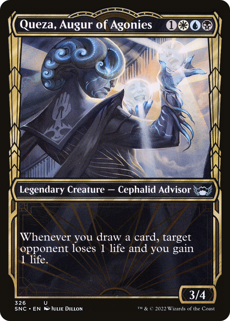 Queza, Augur of Agonies (SNC-326) [Streets of New Capenna] (Showcase) Foil MTG Single Wizards of the Coast