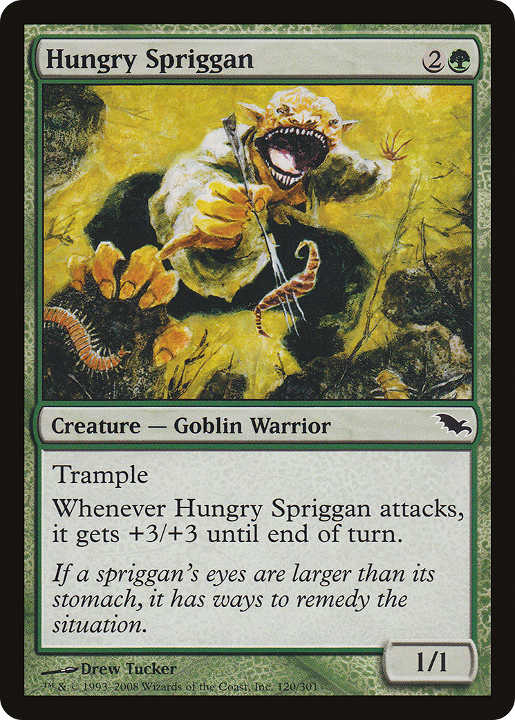 Hungry Spriggan (SHM-120) [Shadowmoor] MTG Single Wizards of the Coast