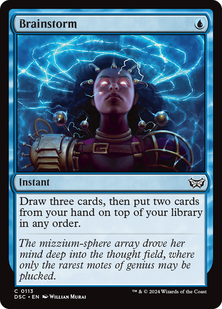 Brainstorm (DSC-113) [Duskmourn: House of Horror Commander] MTG Single Wizards of the Coast