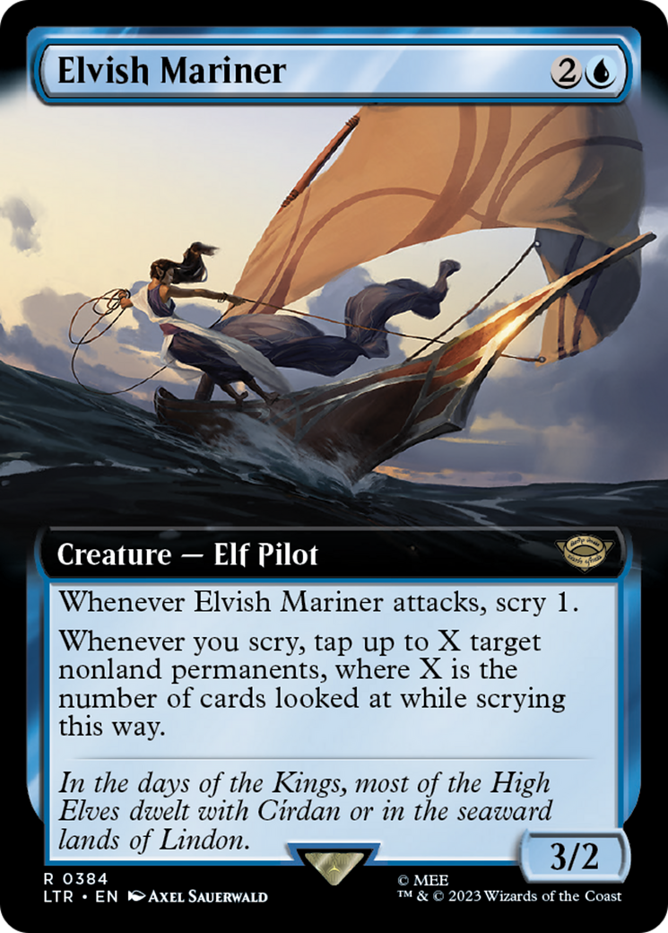 Elvish Mariner (LTR-384) [The Lord of the Rings: Tales of Middle-earth] (Extended Art) MTG Single Wizards of the Coast