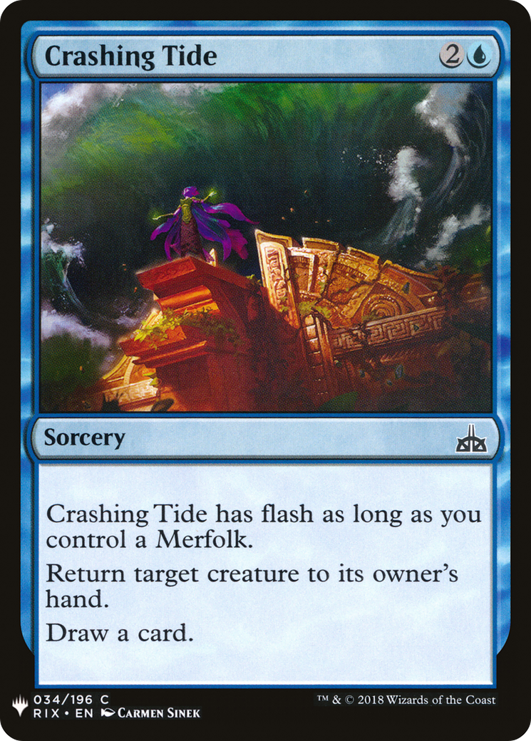Crashing Tide (LIST-RIX-34) [Mystery Booster] The List MTG Single Wizards of the Coast