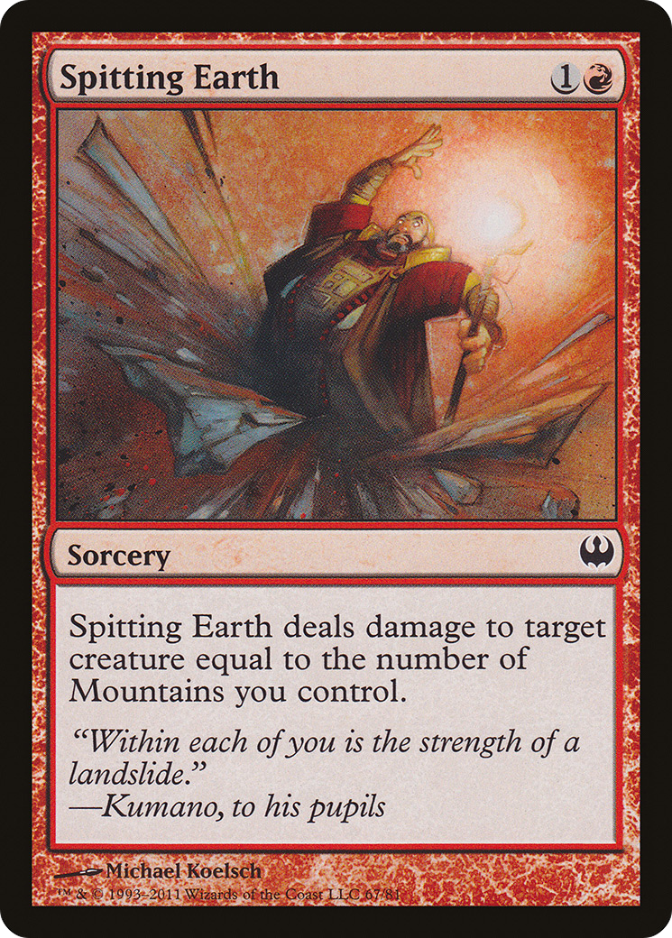Spitting Earth (DDG-067) [Misc] Duel Decks: Knights vs. Dragons MTG Single Wizards of the Coast