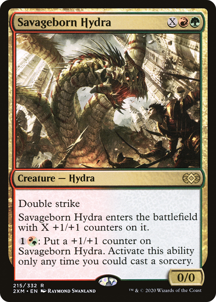 Savageborn Hydra (2XM-215) [Double Masters] Foil MTG Single Wizards of the Coast