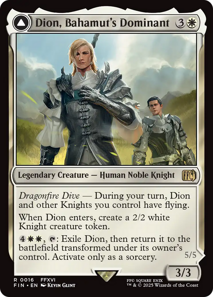 Dion, Bahamut's Dominant // Bahamut, Warden of Light (FIN-016) [FINAL FANTASY] (enchantment) MTG Single Wizards of the Coast